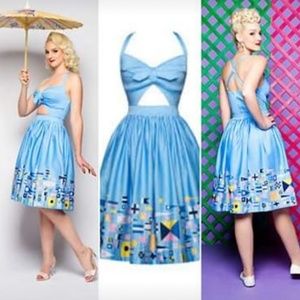 Dapper Days Flags Ahoy Renee Dress L NWT